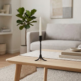 Wahtoke Black Small Twisted Iron Taper Holder