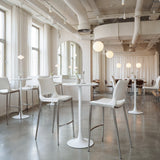 Ace White & Silver Barstool (Set of 2)