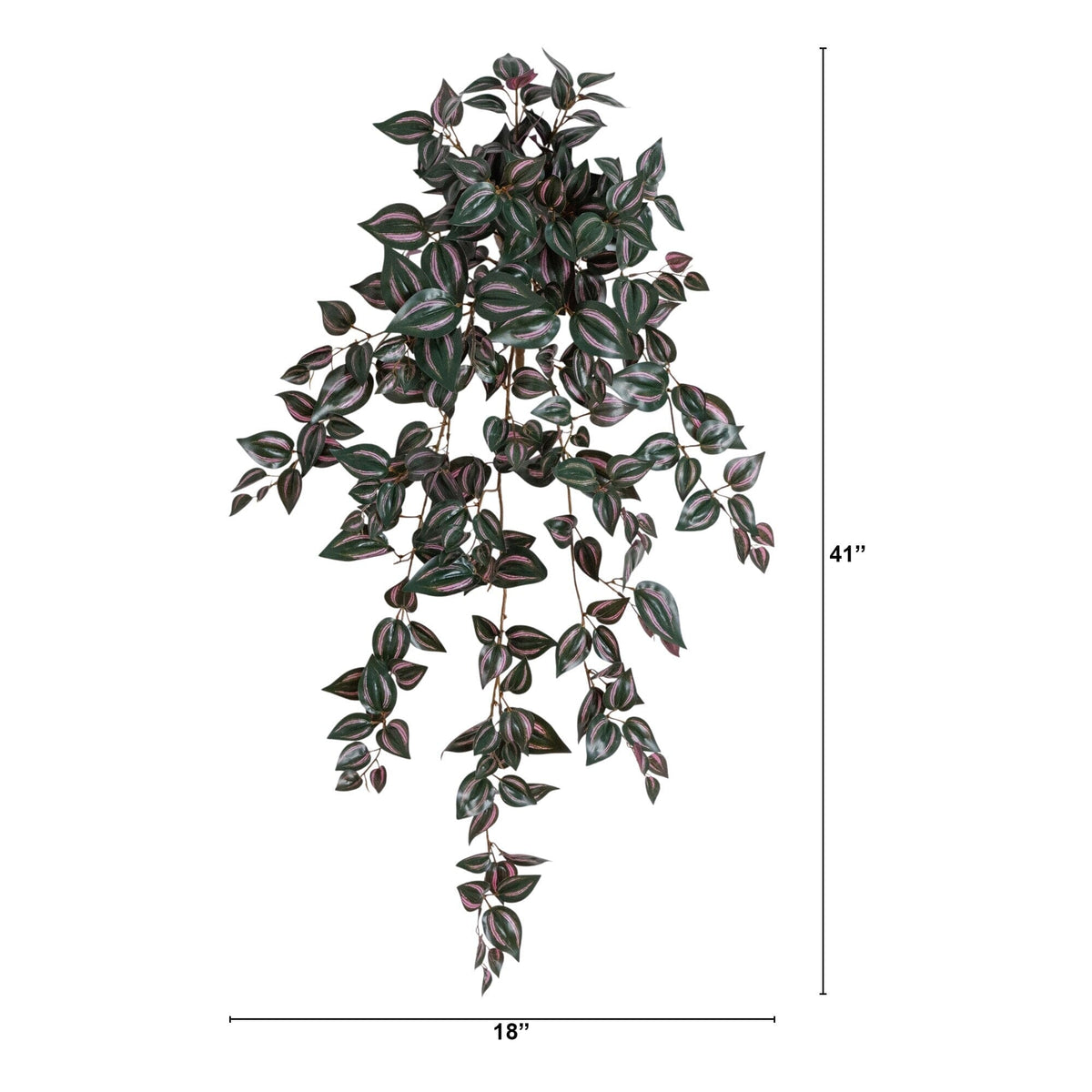41" UV Resistant Artificial Wandering Jew Hanging Plant (Indoor/Outdoor)- Set of 3