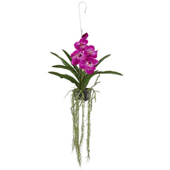41” Vanda Orchid Hanging Basket Artificial Plant - Ornate Home