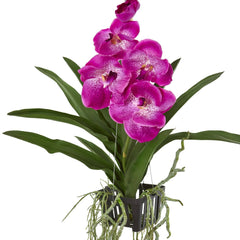 41” Vanda Orchid Hanging Basket Artificial Plant - Ornate Home