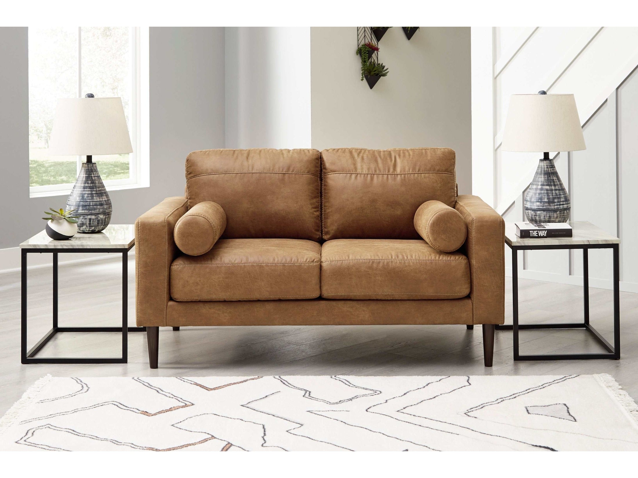 Telora Caramel Loveseat - Ornate Home