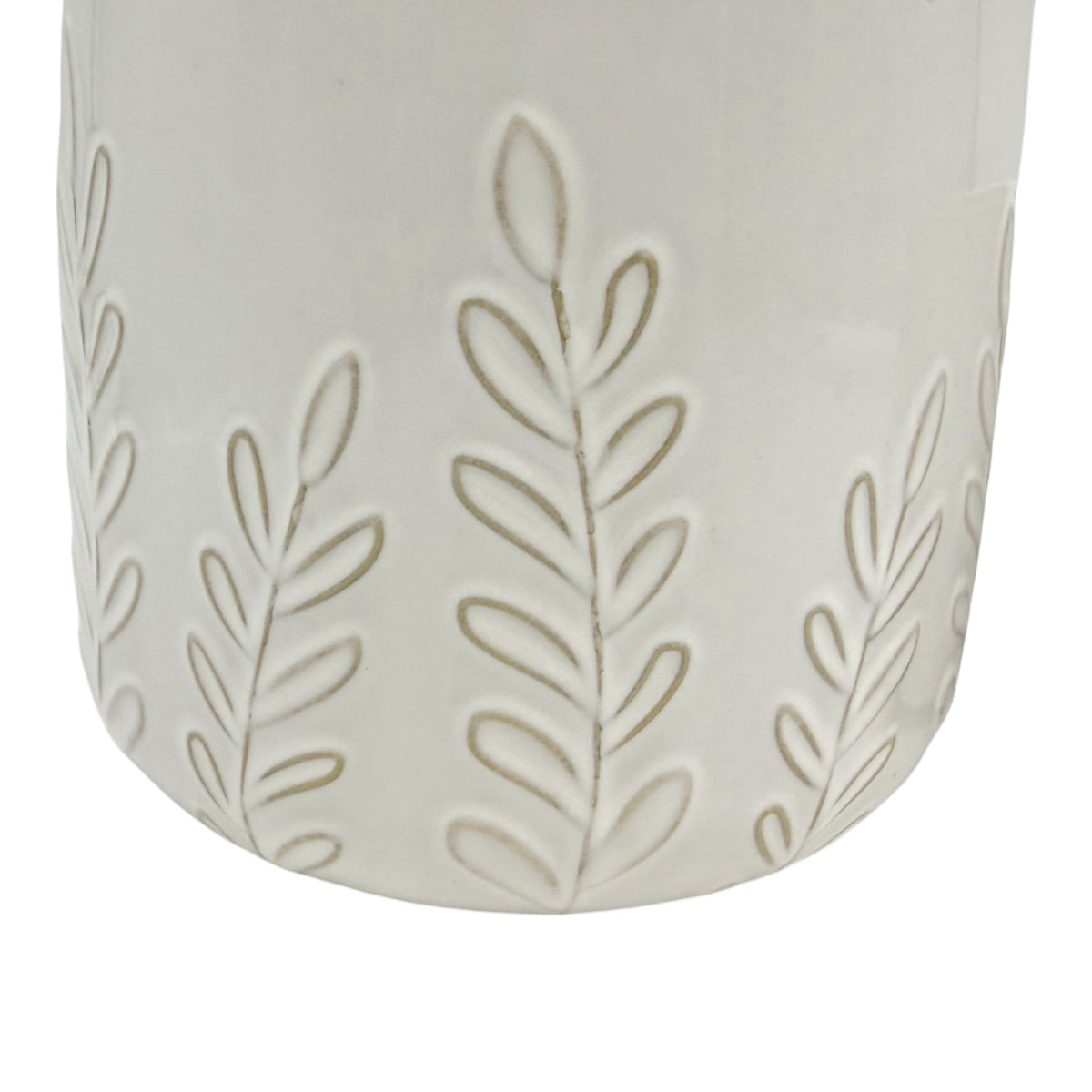 El Adobe Ivory Embossed Vines Planters (Set of 2)