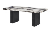 Vega Black/White Faux Marble Top 3-Piece Cocktail Table Set