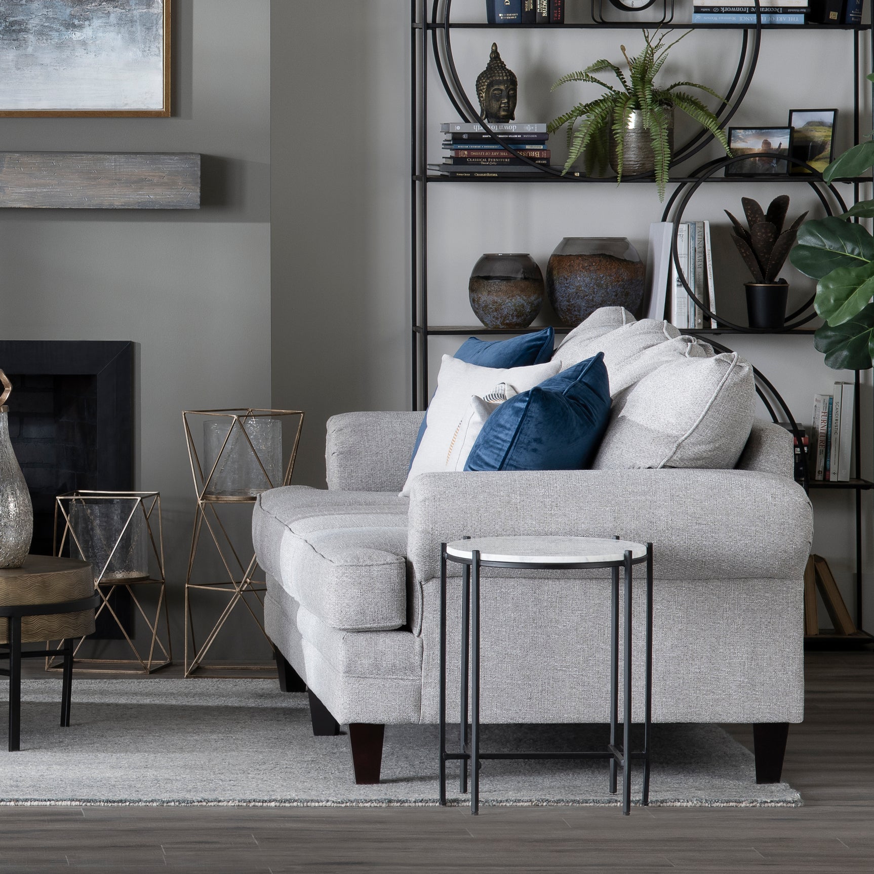 Talley Black/White Accent Table