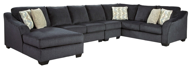 (Online Special Price) Eltmann Slate 4pc Sectional Sofa w/ LAF Chaise - Ornate Home
