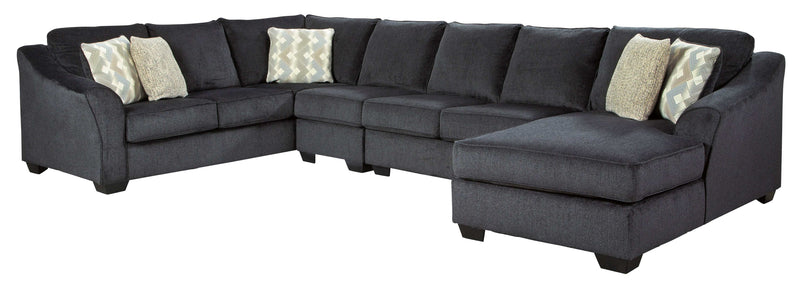 (Online Special Price) Eltmann Slate 4pc Sectional Sofa w/ RAF Chaise - Ornate Home