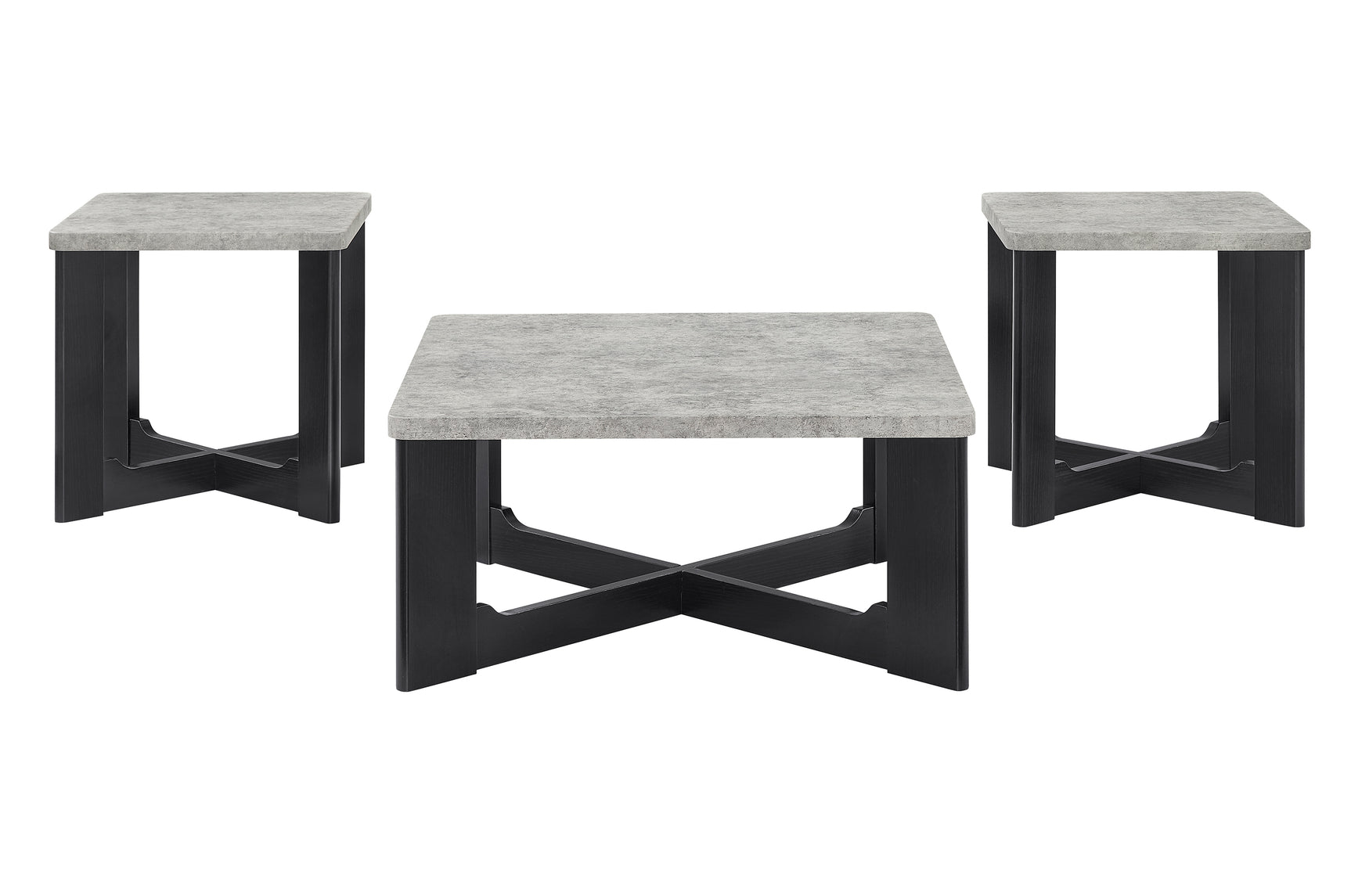 Royce Gray/Black 3-Piece Cocktail Table Set