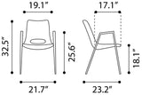 Desi Brown & Walnut Dining Chair (Set of 2)