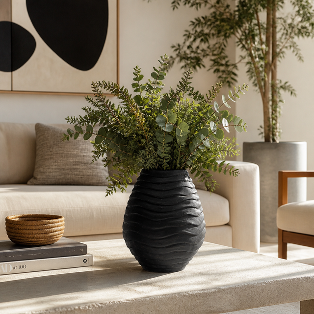 Havenoak Black Small Vase