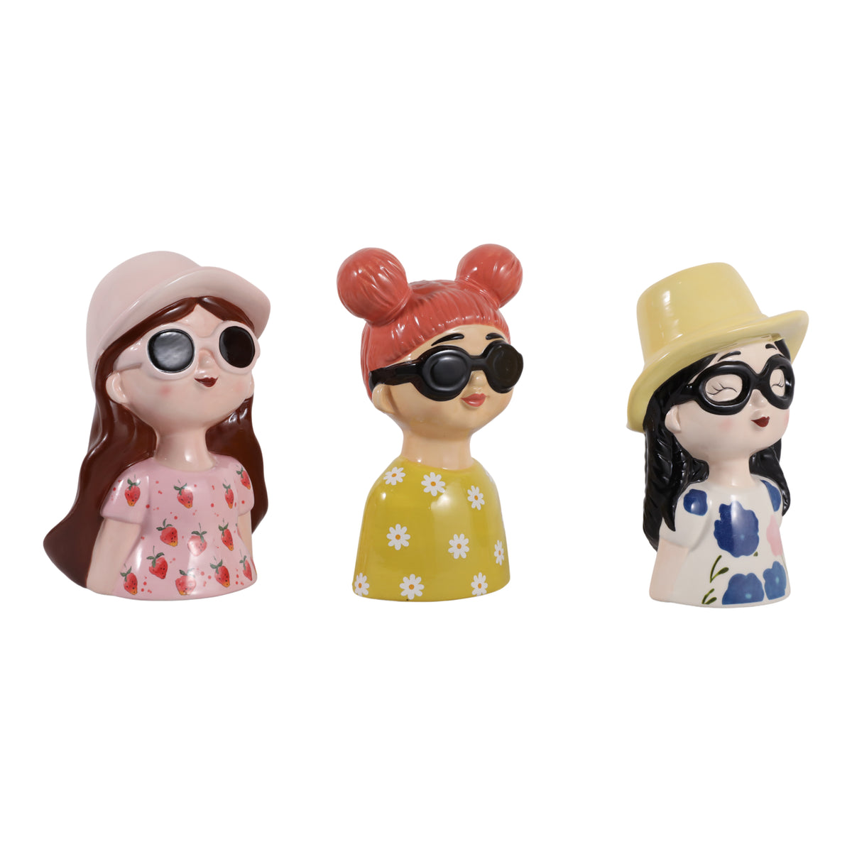 Winnetka Multicolor Colorful Girl Figures (Set of 3)