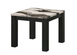 Ivy Black/Brown/White Faux Marble Top 3-Piece Cocktail Table Set
