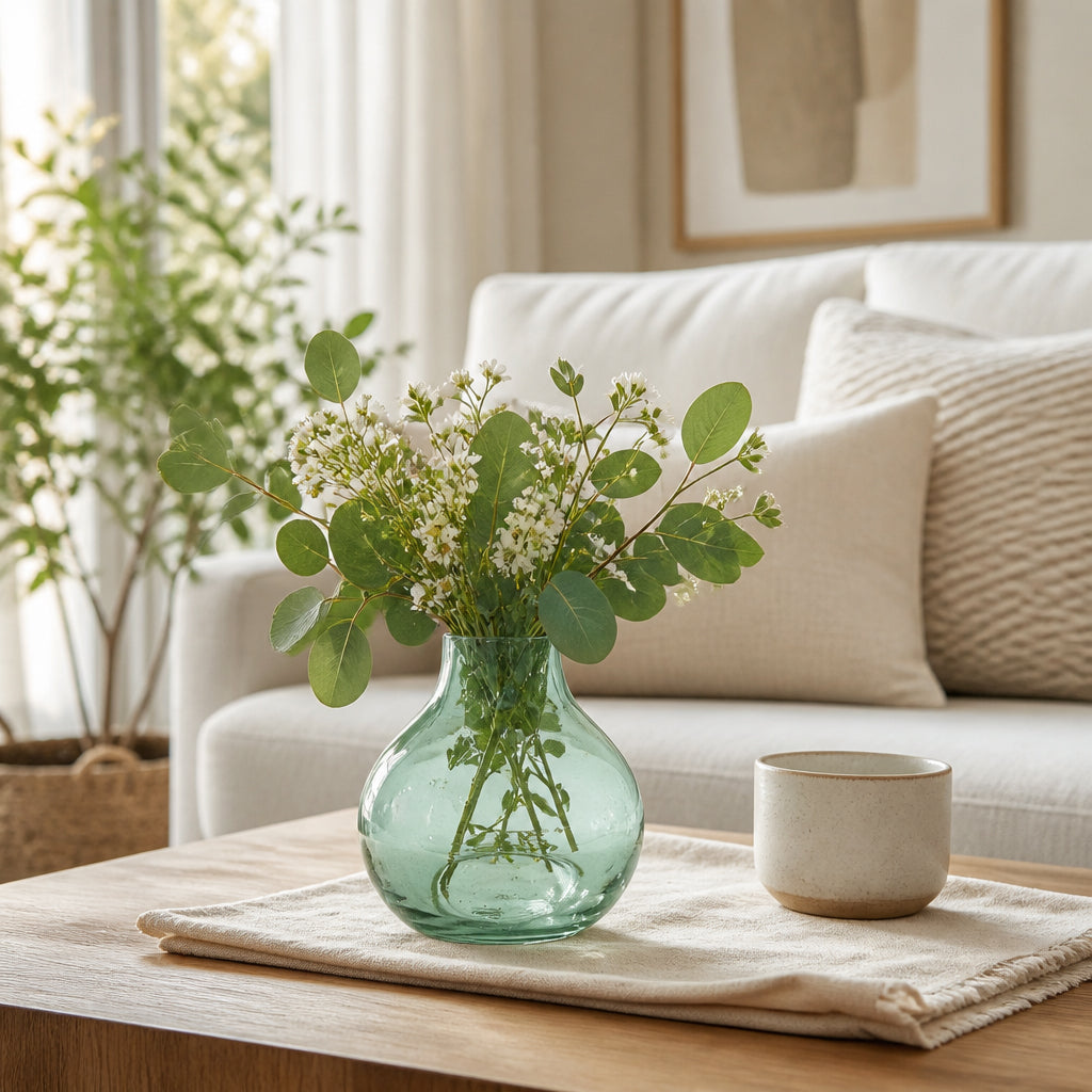 Weitchpec Green/Blue Glass Bud Vase