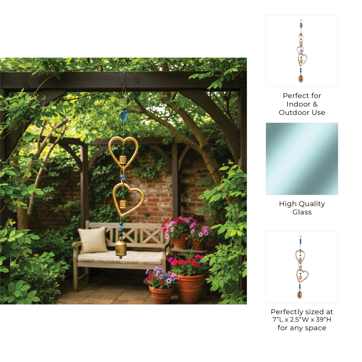 Bowenton Gold/Blue Wind Chime