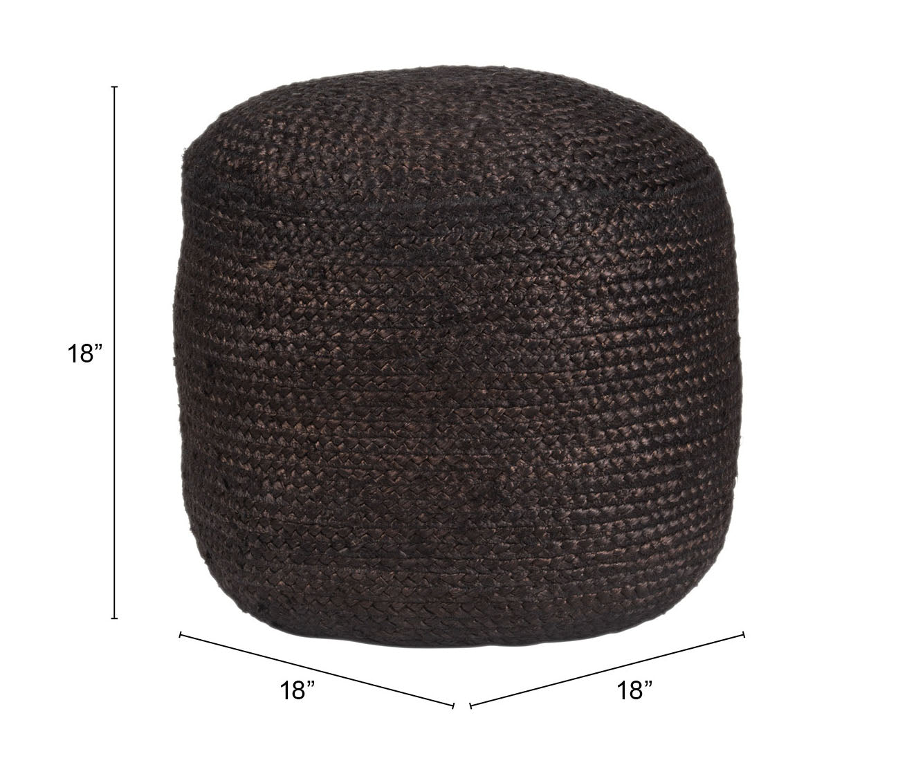 Lillian Black Ottoman