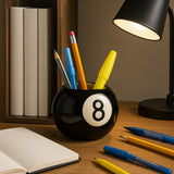 Visalia Black/White 8-Ball Pencil Cup