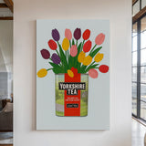 Tulips in a Yorkshire Tea Tin
