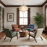 Twill Brown Accent Chair