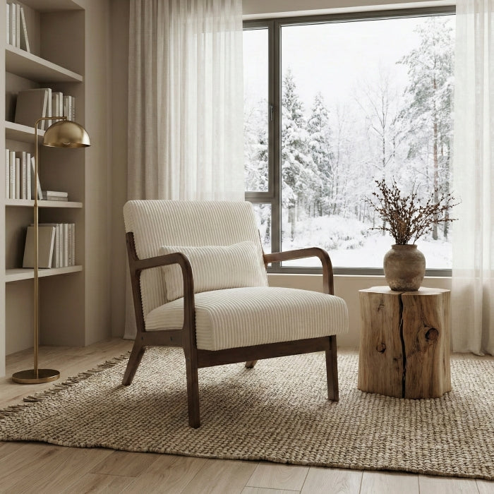 Twill Blue Accent Chair
