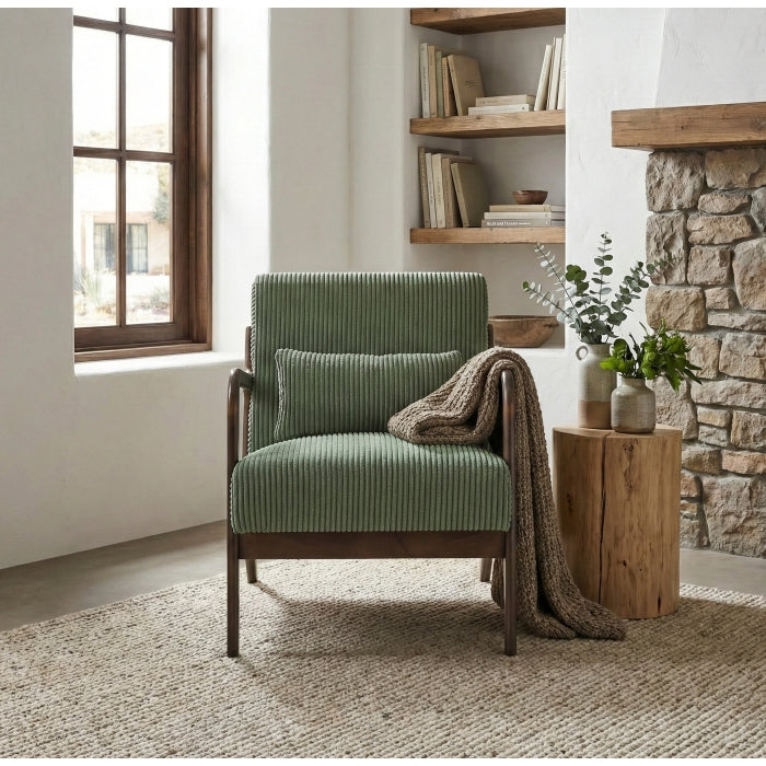 Twill Brown Accent Chair