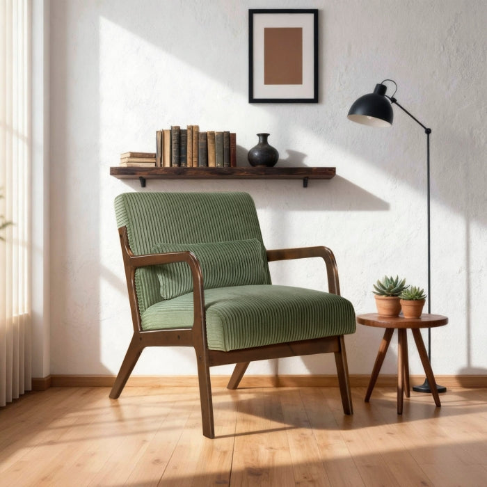Twill Brown Accent Chair