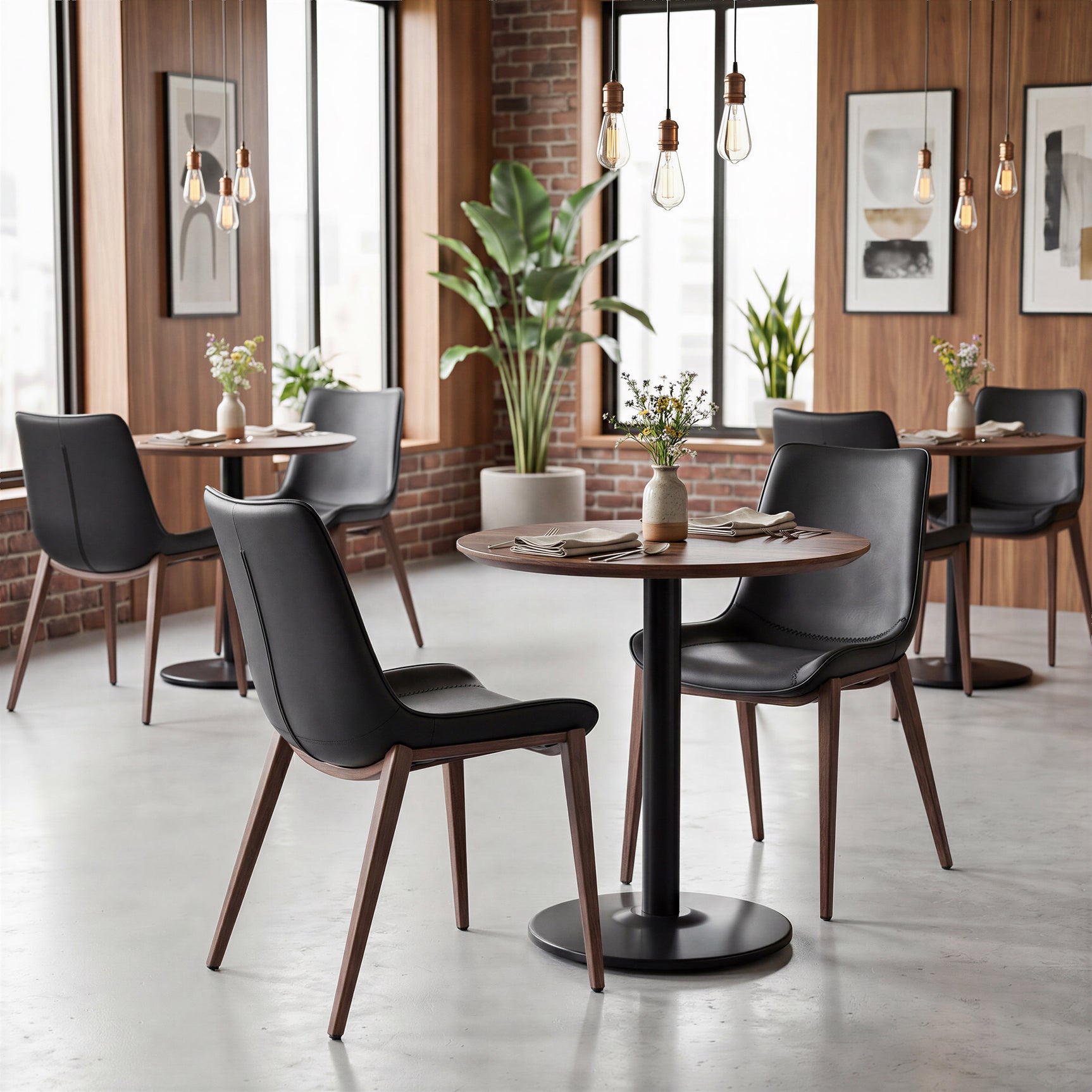 Magnus Black & Walnut Dining Chair (Set of 2)