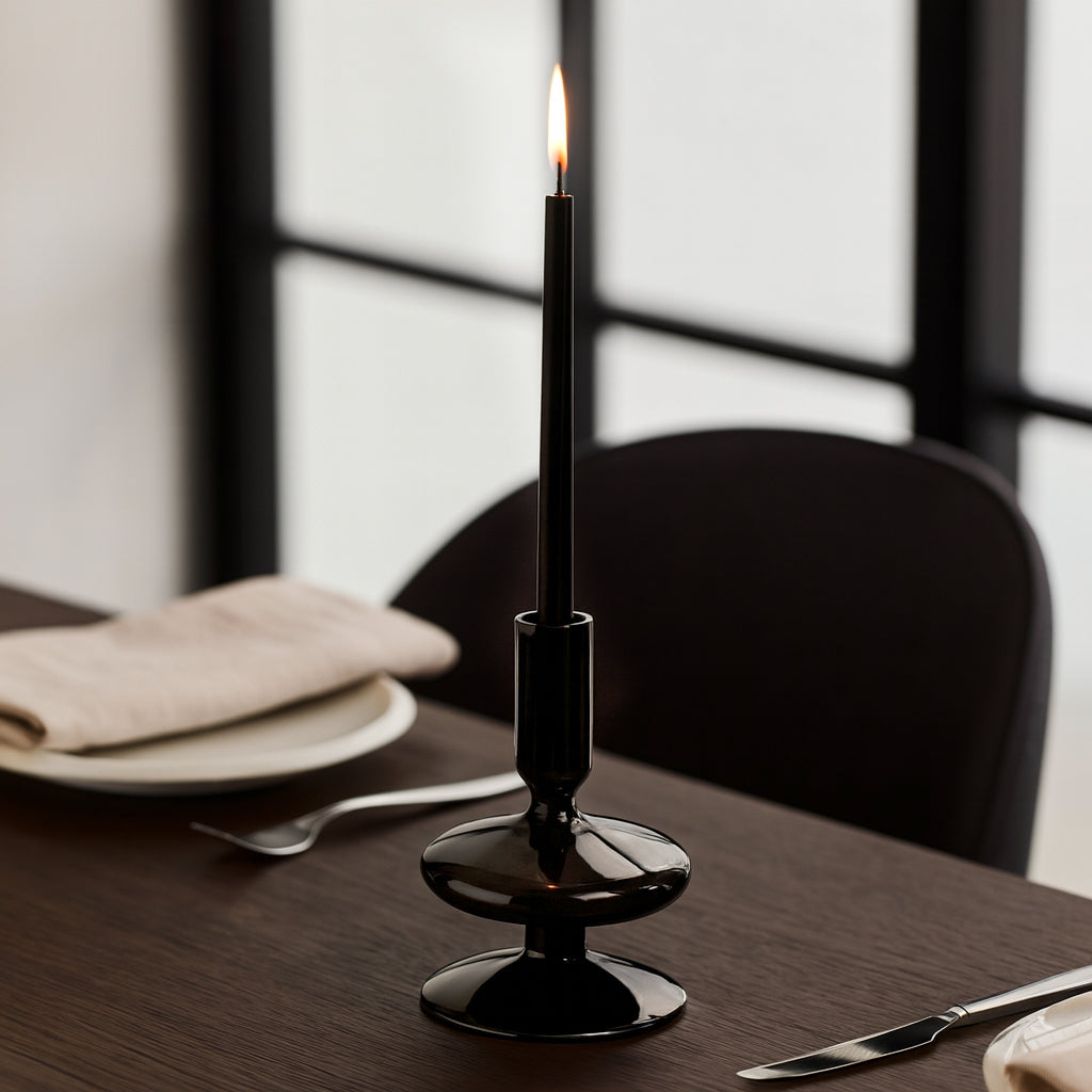 Ellenland Black Small Candle Holder