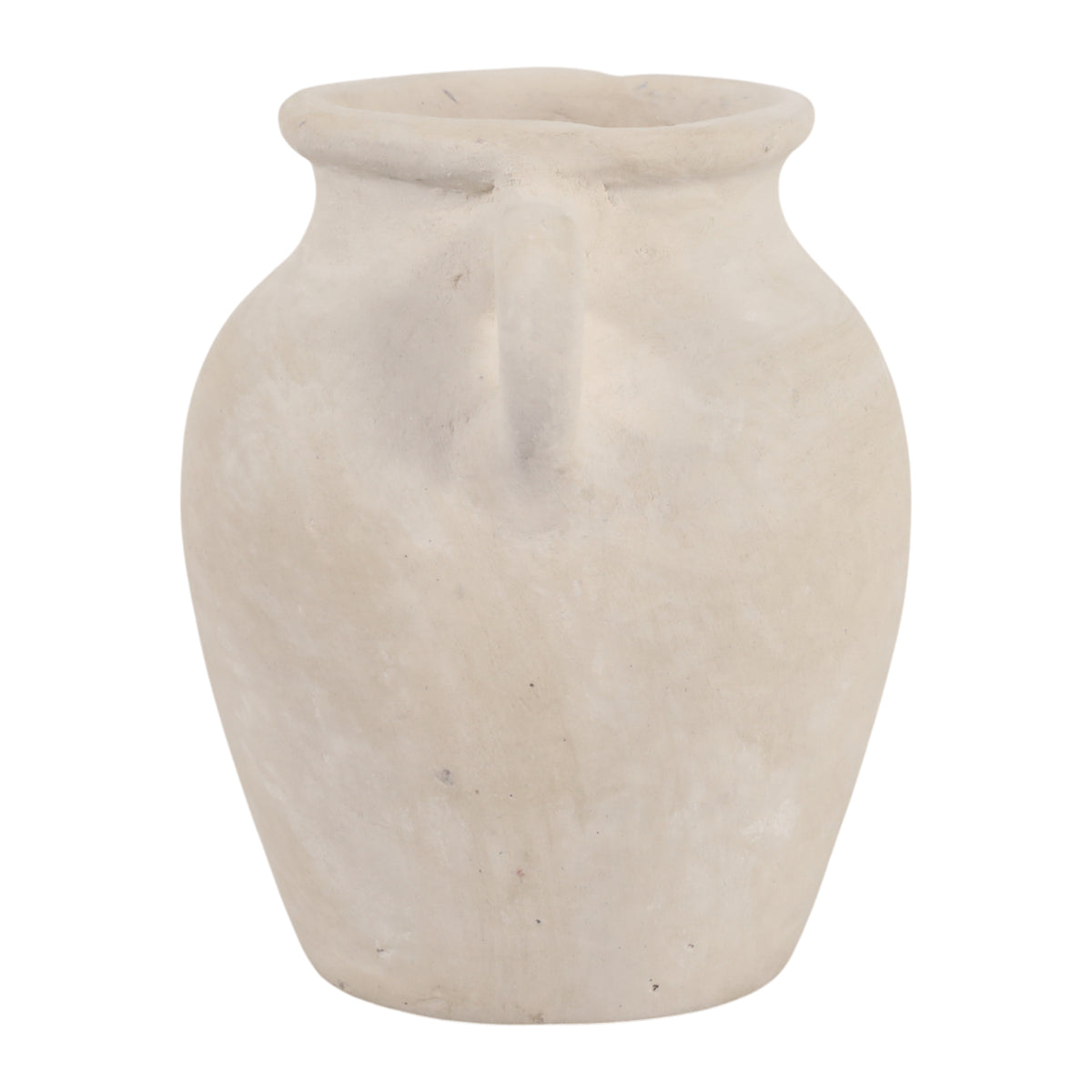 Drakewell Ivory Paper Mache Bud Vase with Handles