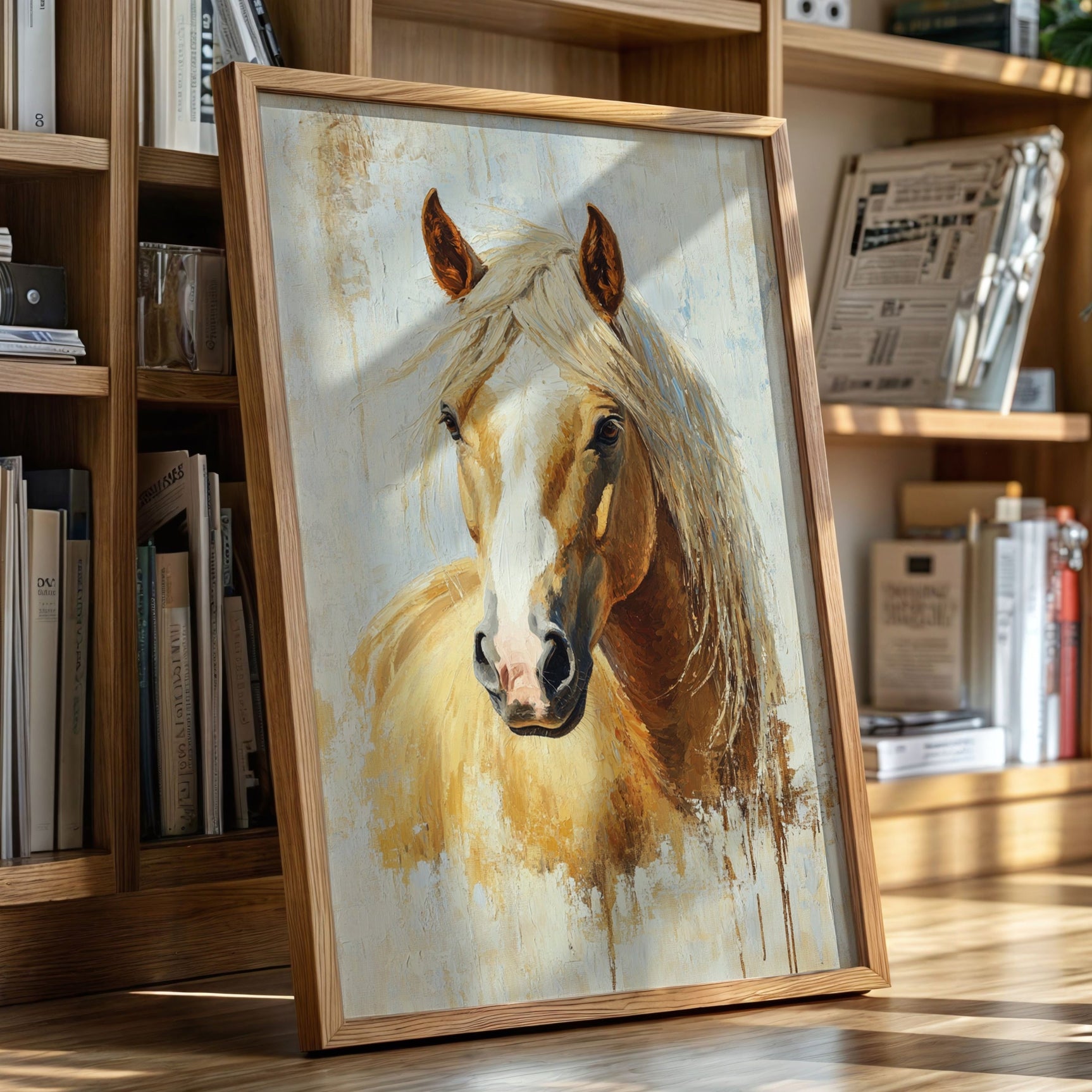 Golden Palomino in Brushstroke Light