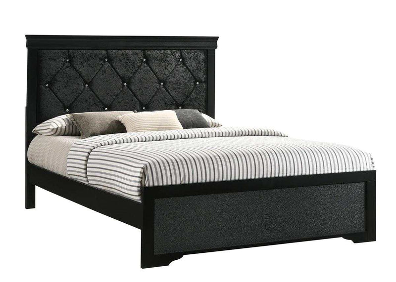 Amalia Black California King Panel Bed - Ornate Home