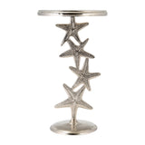 Newburg Silver Metal Starfish Side Table