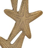 Newburg Gold Metal and Glass Starfish Side Table