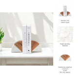 Hamptonwick White/Brown/Gold Bookends (Set of 2)