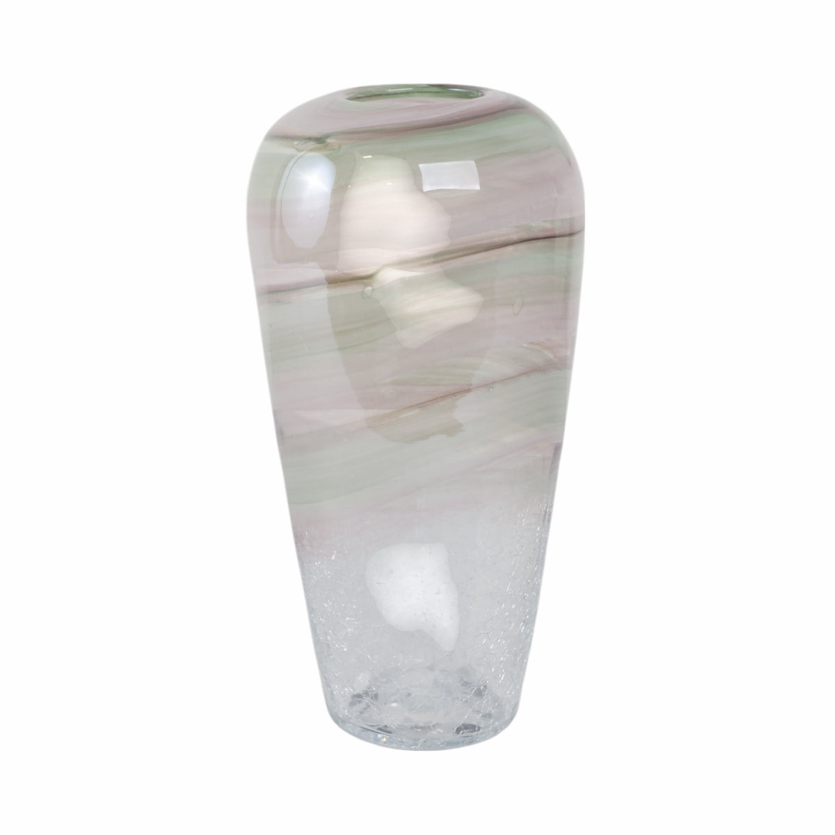 Liberty Clear Glass Crackled Vase