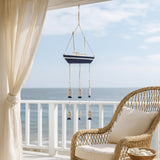 Camulos Multicolor Wood Sailboat with Hanging Fish