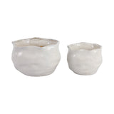Draperstone White Planters (Set of 2)