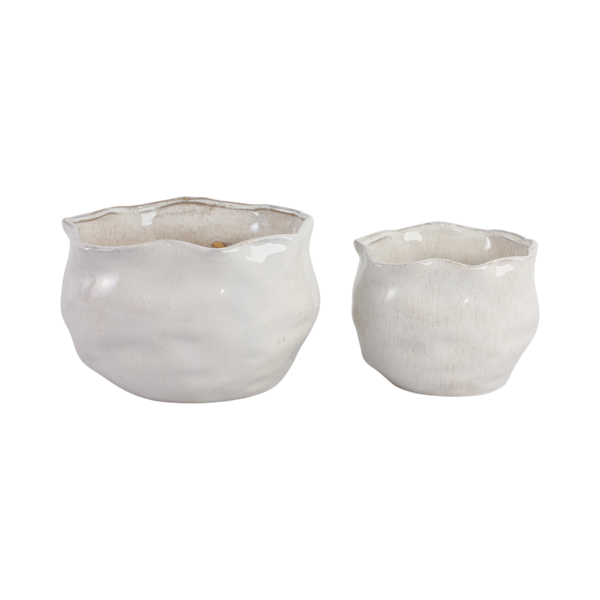 Draperstone White Planters (Set of 2)