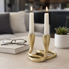 Flintcrest Gold Candle Holder