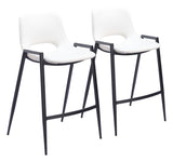 Desi White Counter Stool (Set of 2)