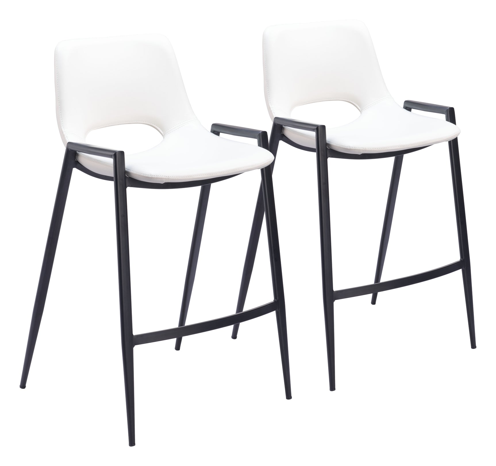 Desi White Counter Stool (Set of 2)