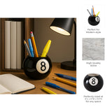 Visalia Black/White 8-Ball Pencil Cup