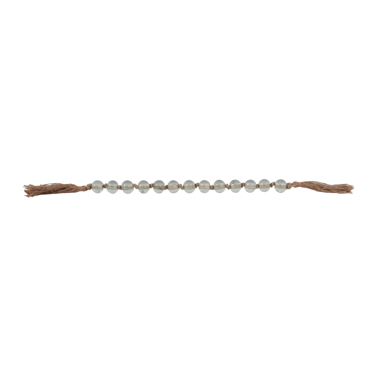El Verano Clear/Tan Large Glass Bead Garland
