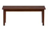 Simplicity Caramel Rect. Dining Table w/ 4 Slatback Chairs, Bench