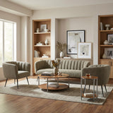 Deco Green Tweed Accent Chair