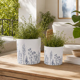 Darrenoak White/Black Planters (Set of 2) - 21860EC