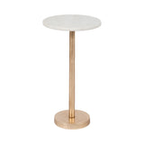 Graton Gold Metal Round Drink Table with Flat Base