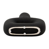 Bradys Black Dolomite Open Cut Vase