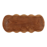 San Andreas Brown Wood Scallop Edge Tray