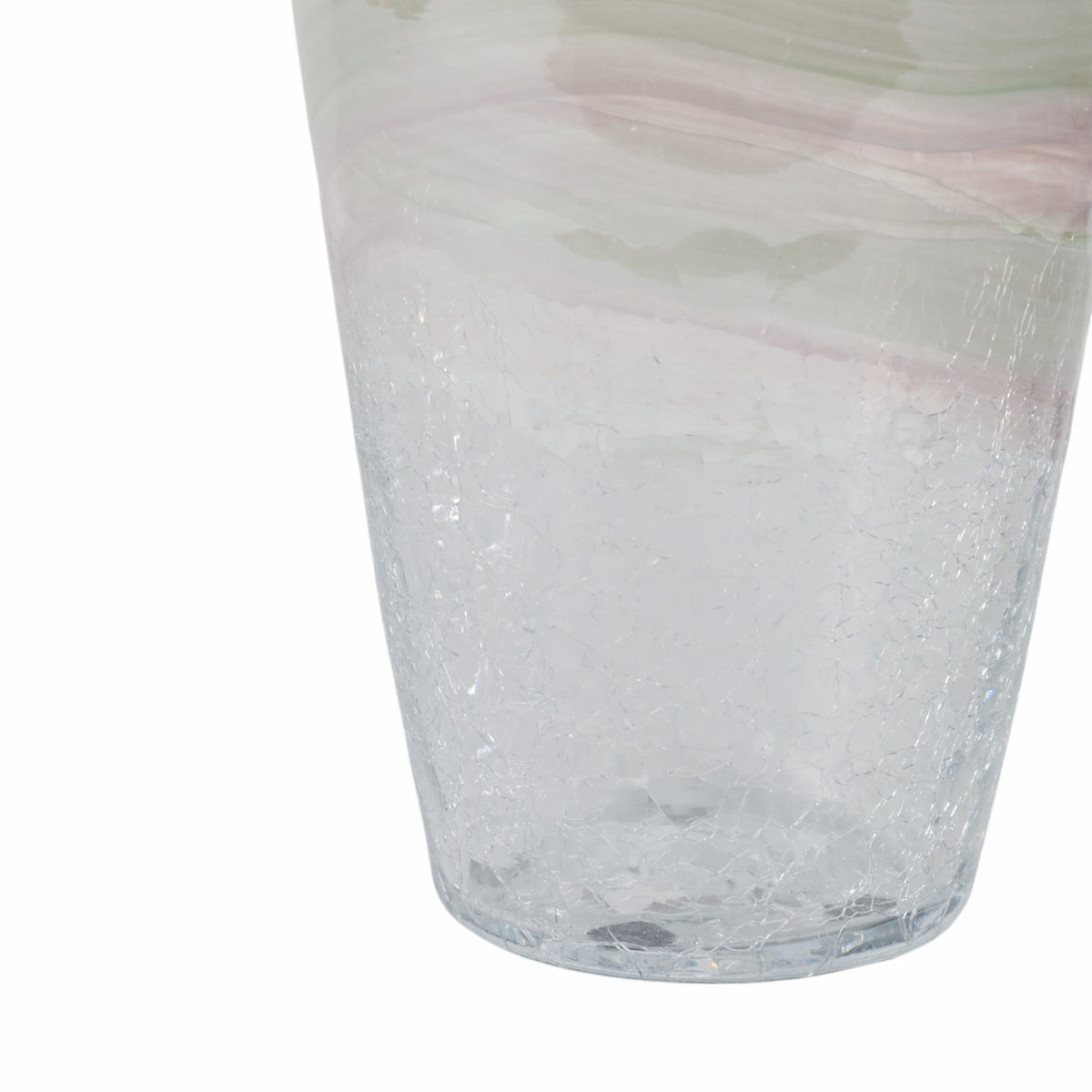 Liberty Clear Glass Crackled Vase