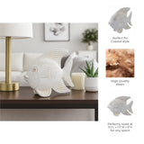 Ojala Whitewash Resin Fish Figurine - 14332-02EC